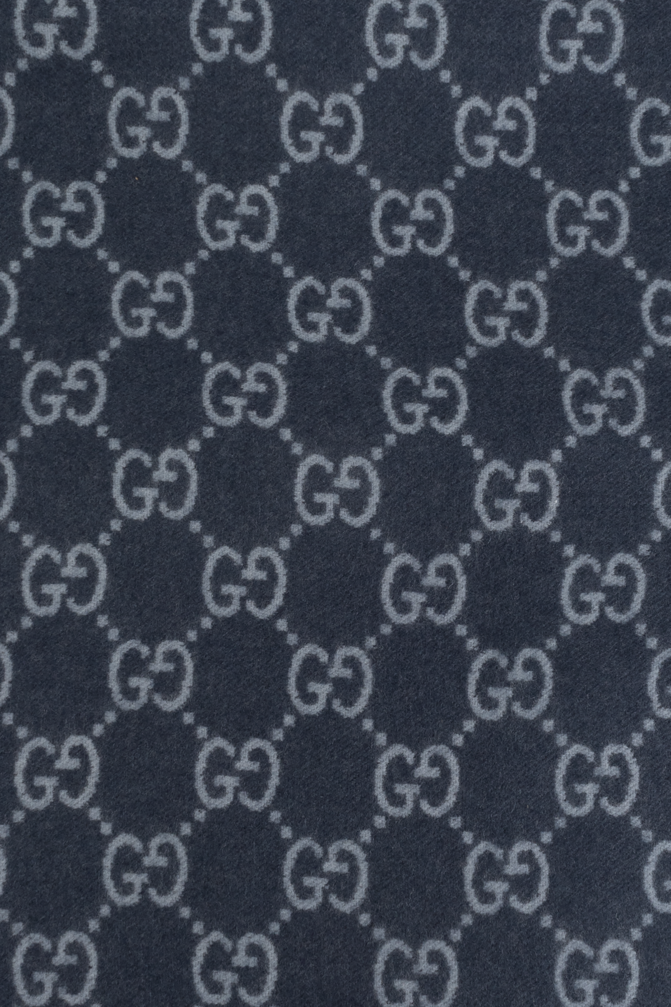 GUCCI モノグラムスカーフ Gucci Monogram fringe trim scarf | The Fashion Square